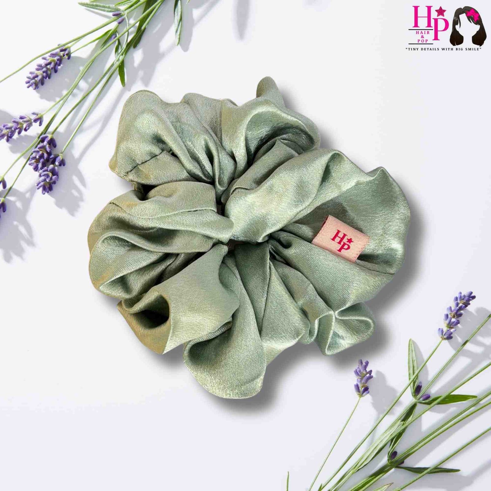 Pistachio-Silk-Satin-Scrunchies Pistachio-Silk-Satin-Scrunchies