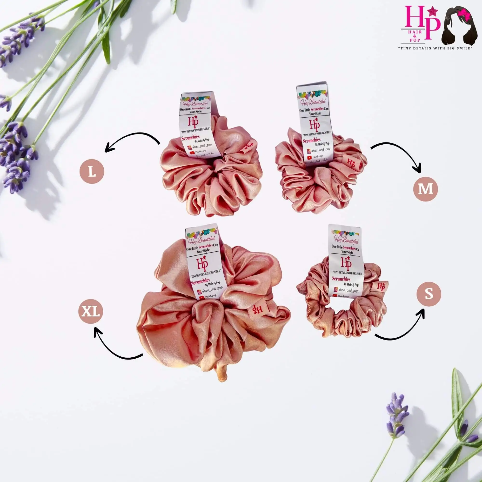 Barbie-Pink-Silk-Satin-Scrunchies
