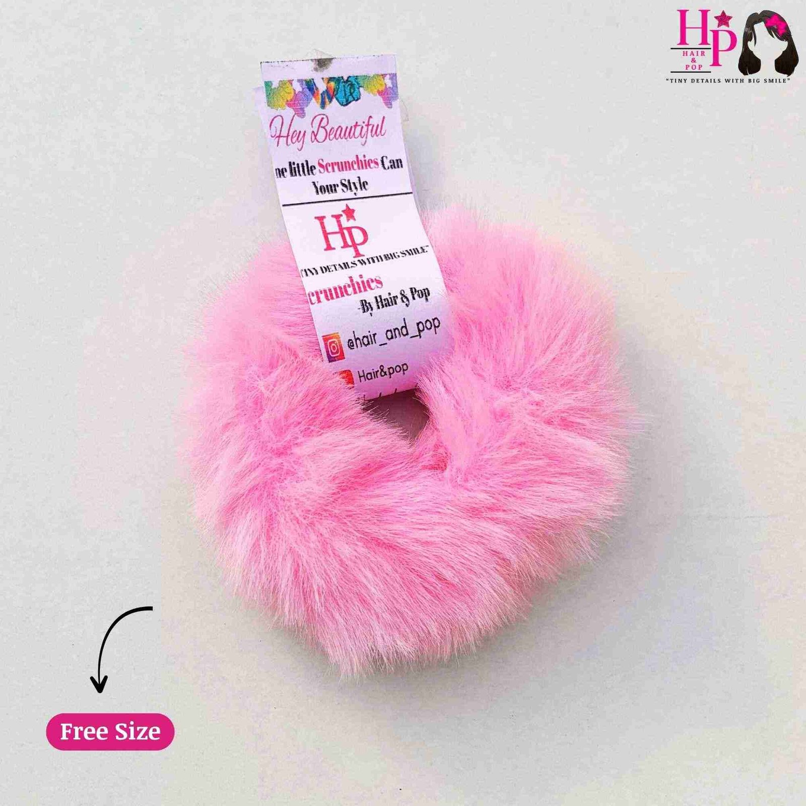 Barbie Pink Fur Hair-Tie Barbie Pink Fur Hair-Tie