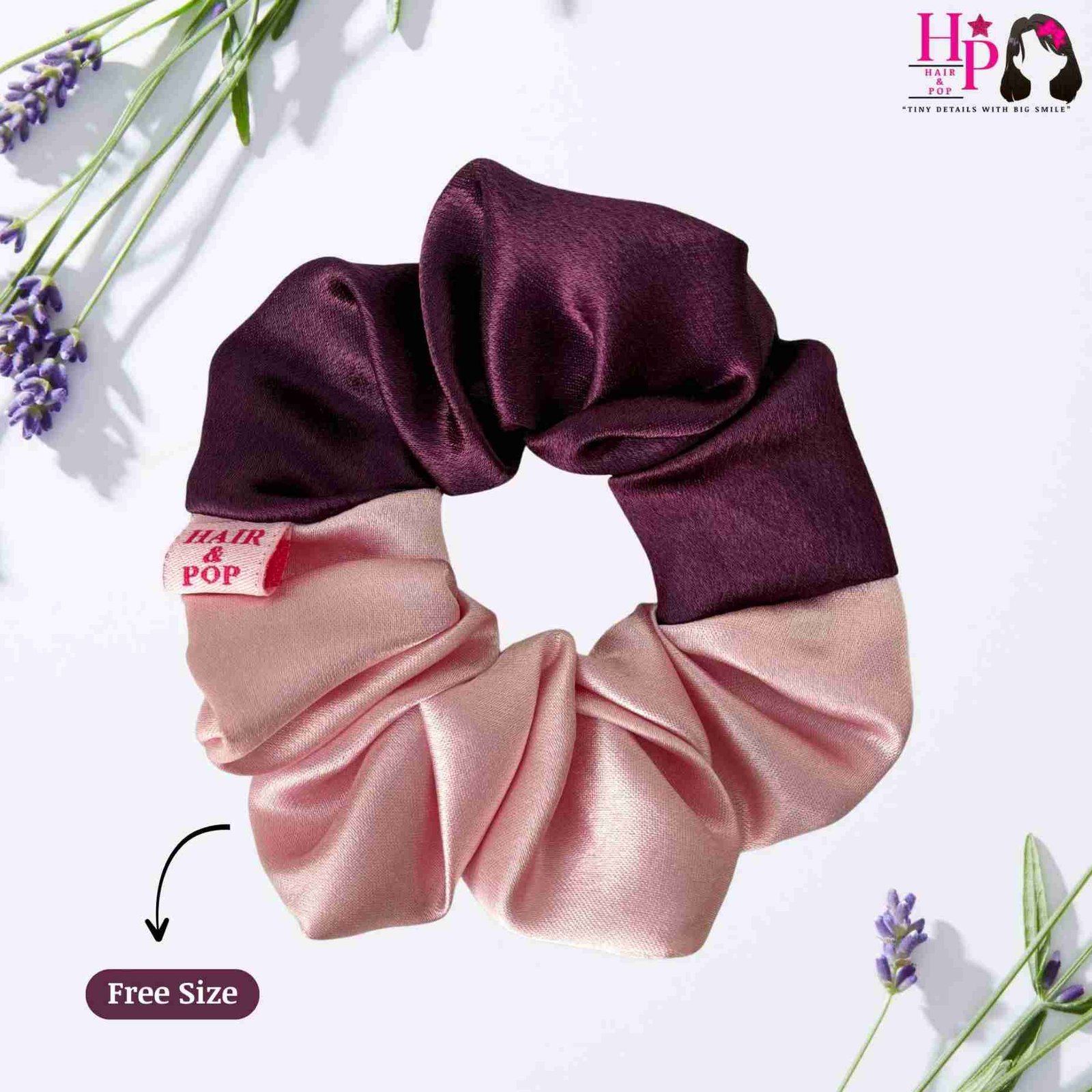 Barbie Pink and Prune Wine Dual Tone Hair Scrunchies Barbie Pink and Prune Wine Dual Tone Hair Scrunchies