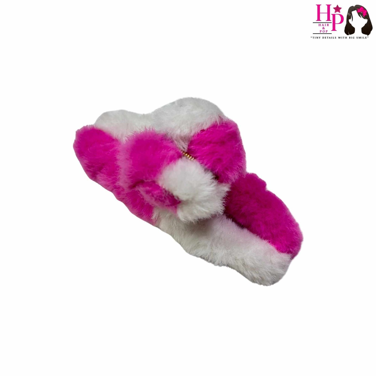 Barbie Pink & White Fur Hair Claws