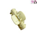 Butter Cream Rubber Coated Hair Claws