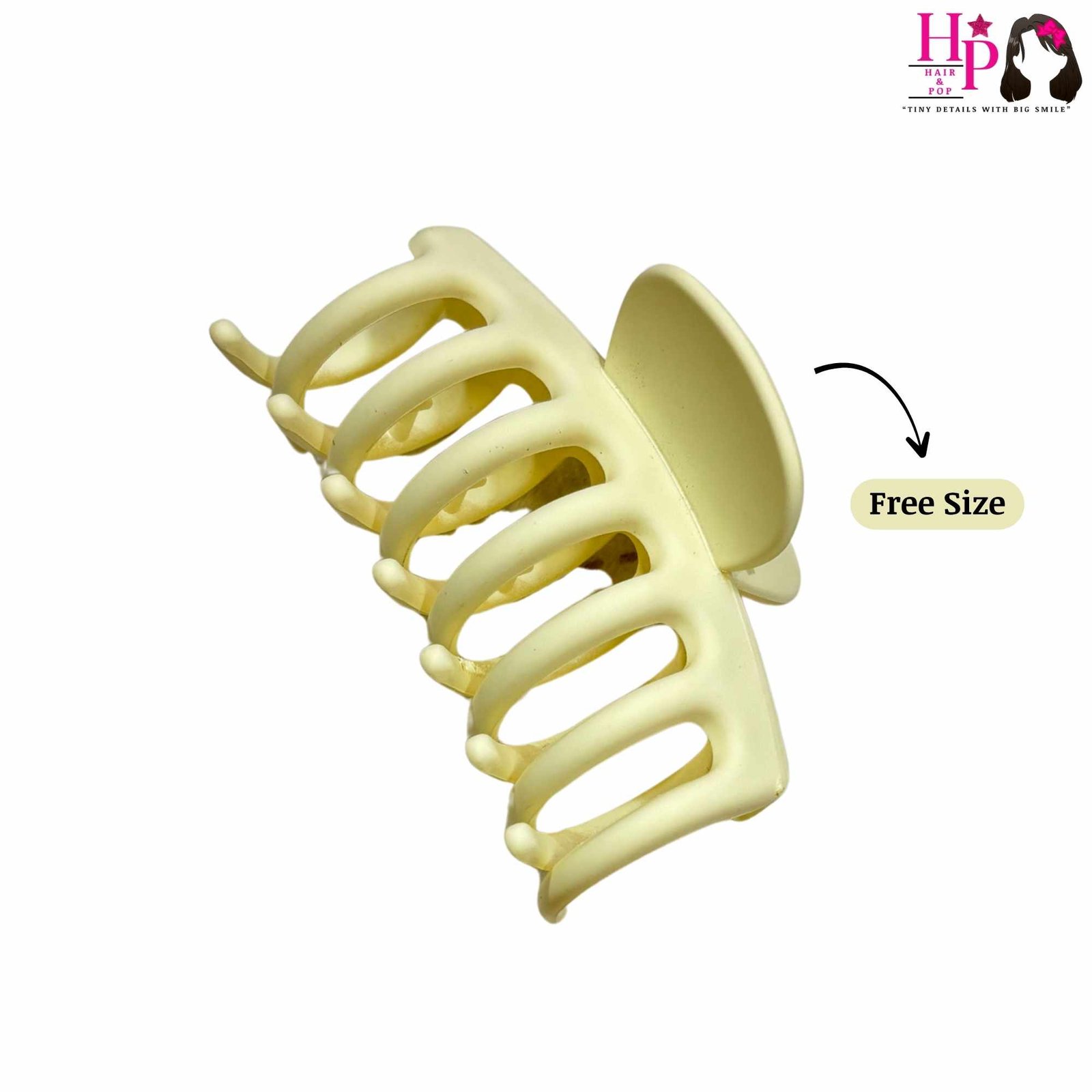 Butter Cream Rubber Coated Hair Claws Butter Cream Rubber Coated Hair Claws