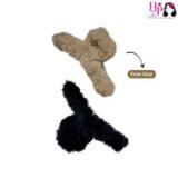 Nude and Black Fur Hair Claws