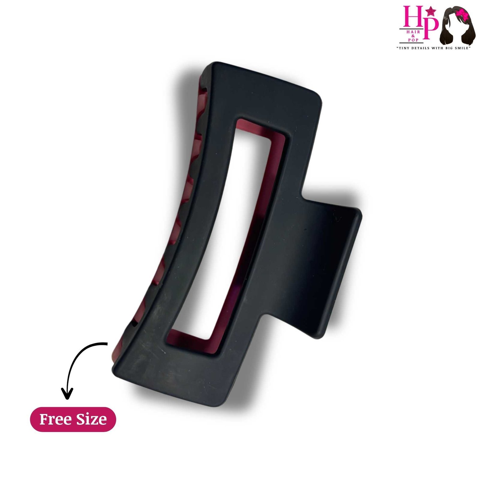 Reddish Pink and Black Hair Claws Reddish Pink and Black Hair Claws